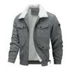 Men's Plus Size Winter Corduroy Lambswool Jacket - Warm Lapel Workwear Coat for All Ages
