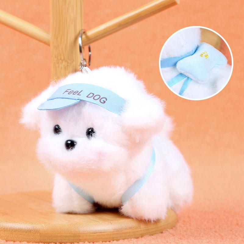 Cute Cartoon Plush Puppy Keychain Pendant Creative Stuffed Animals Keychain Kawaii Backpack Decoration Accessories Gifts