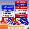 In-Stock Red White Blue Baseball Silicone Wristband for Students and Team Events