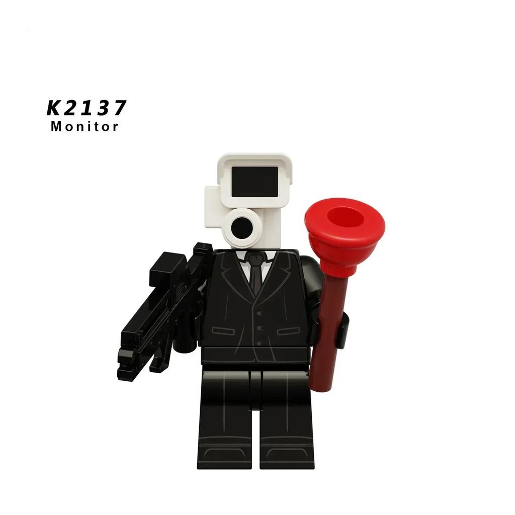 KDL SWAT Skibidi Toilet Man Figurki Anime Klocki Zabawki Tytanowy Kamerzysta Mówiący Człowiek TvMan Cegły Model Prezent Urodziny Dzieci