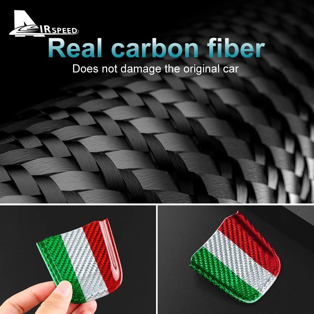 Real Hard Carbon Fiber Sticker For Fiat 500 Abarth 595 2020 2021 2022 2023 Car Bottom Tricolor Interior Trim Accessories