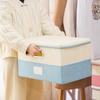 Cationic Cotton-Linen Plaid Storage Box for Clothes