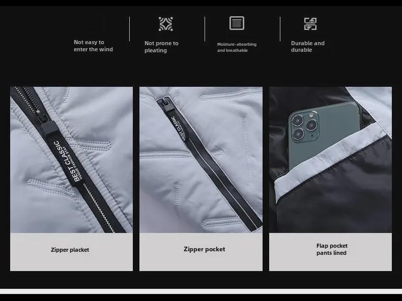 2024 Herren Trendige Stehkragen Baumwolljacke, Leicht & Warm Herbst/Winter Oberteil