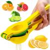 Manual Citrus Juicer - AIMOONSA - 2-in-1 - Food-grade Coated Aluminum - Anti-seed Straining Holes - Ergonomic Handle