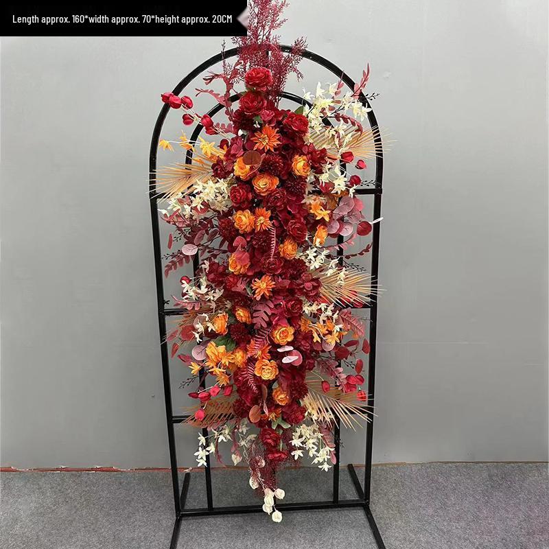 Blumen Kunstseide Blumenstreifen Set: Lange Hängegang-Anordnung & Hochzeitsaal-Dekor