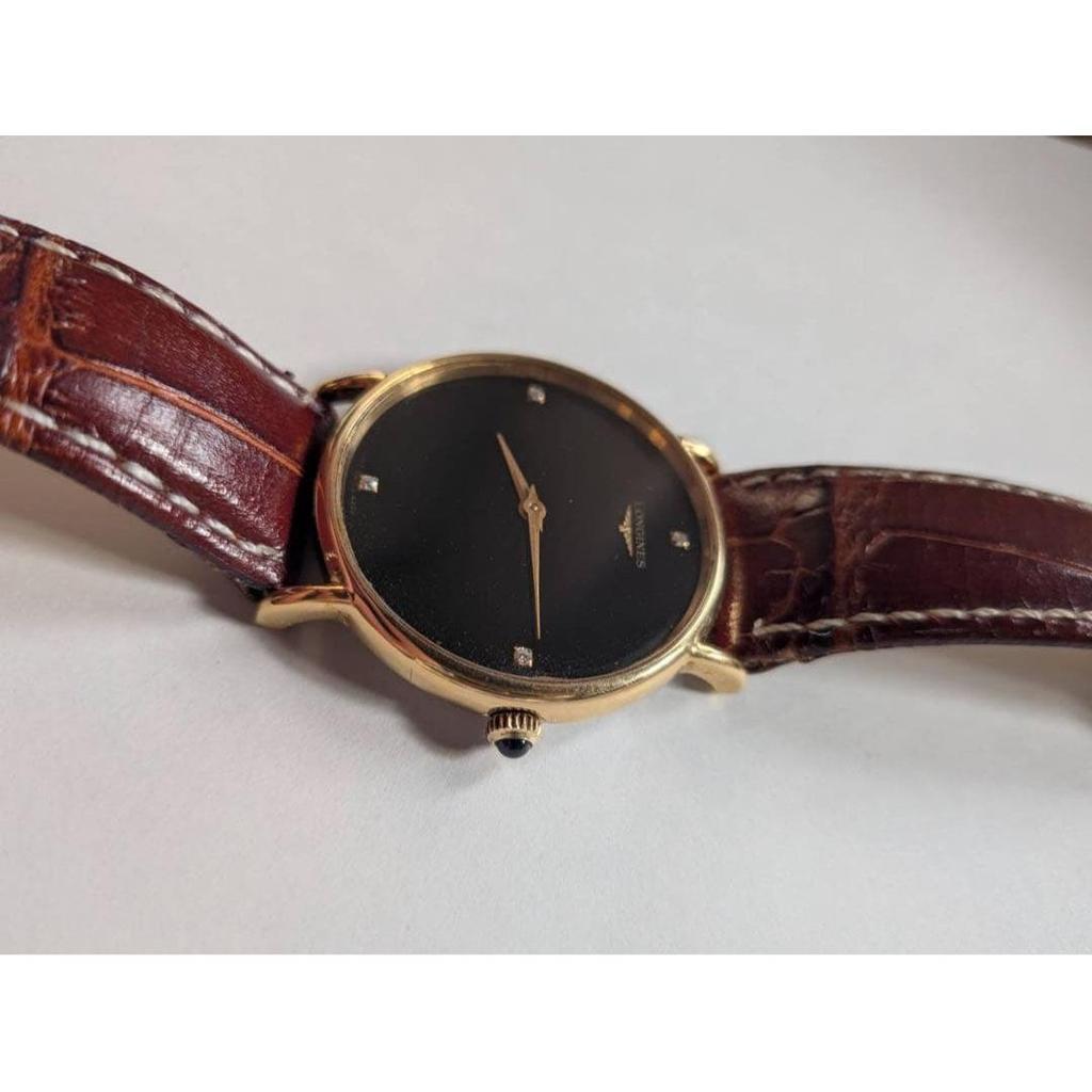Used Longines 4P Diamond 18K GF Antique Manual Winding Grand Classic