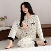 Pajamas women's spring and autumn pure cotton long-sleeved autumn 1011 new middle-aged mother autumn and winter high-end loungewear set