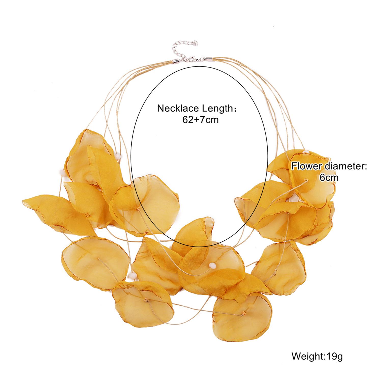 

Европейское и американское многослойное хрустальное цветочное ожерелье - летний приморский стиль