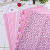 7Pcs 25x25cm Floral Patchwork Cotton Fabric Plain Cloth for DIY Sewing Quilting