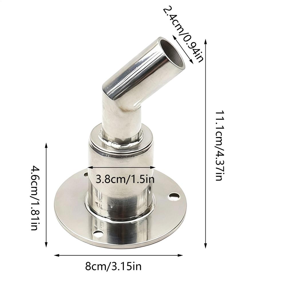 22mm 24mm Thru Hull Fitting 316 Stainless Steel Exhaust Connector Socket for Boat Yacht Marine Engine, Marine Grade Hardware Kit