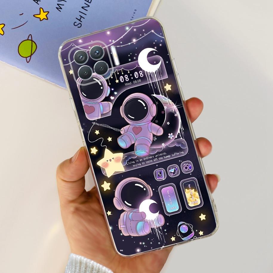 For OPPO Reno 4 Lite Case CPH2125 Phone Case Cute Cartoon Soft Silicone Back Cover For OPPO F17 Pro CPH2119 Coque A93 2020 Funda