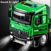 AAYS1 1:24 Compression Inflation Garbage Cars Toy Model Alloy Diecast Doors Opened Miniature Sanitation Truck for Child Festival Gifts