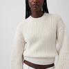 Gap Women's 2026 Spring Pure Cotton Loose Round Neck Long Sleeve Knit Sweater