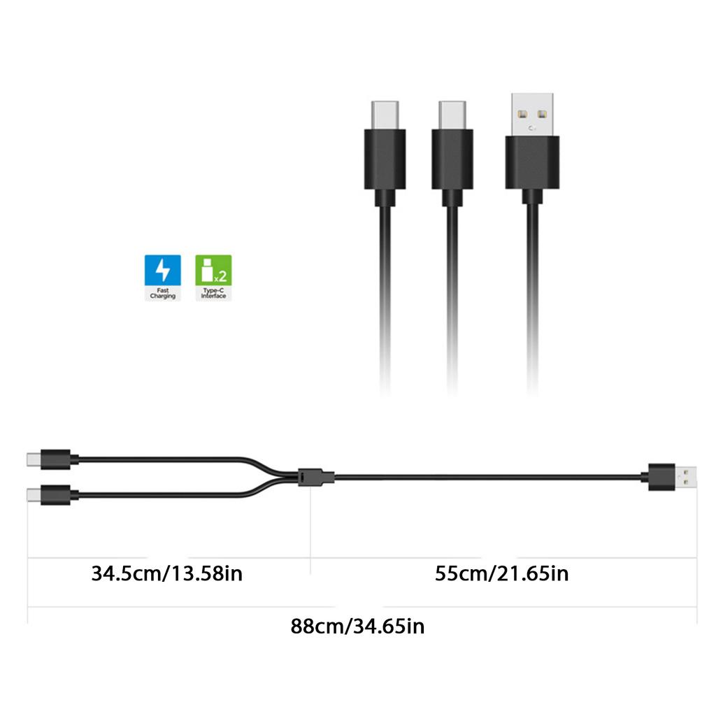 Suitable For VR2 Controller Charger-USB Charging Dock Cable Transfer Data Sync-Cord Handle Wireless Gamepad-Charger