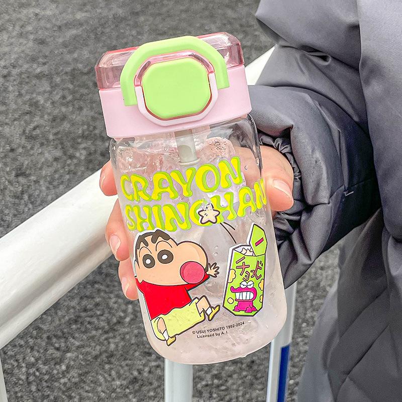 Straw Water Cup for Girls, High Value and Easy-to-use Cute Cup, High Borosilicate Glass, Household Resistant
