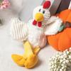 Cartoon Rooster Shape Squeaky Plush Dog Toys Chew-Resistant Dog Stuffed Chicken Toys  Cats