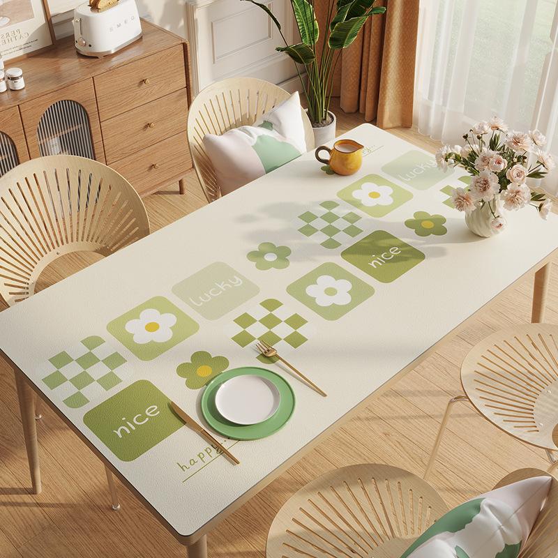 Cartoon Tablecloth Pvc Waterproof, Oil-Proof And Anti-Scalding Leave-In Table Mat Leather Tablecloth Dining Table Mat Coffee Table Mat