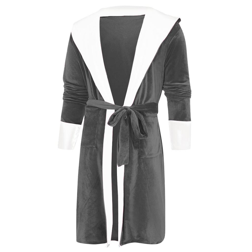 Fashion Women Winter Plush Lengthened Shawl Bathrobe Cardigan Home Clothes Long Sleeved Robe Coat Pajamas