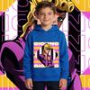 Bluza z kapturem dla dzieci Chłopcy Dziewczynki Jesień Zima Ciepła z podszewką z polaru Pulower z nadrukiem anime Jojo Giorno