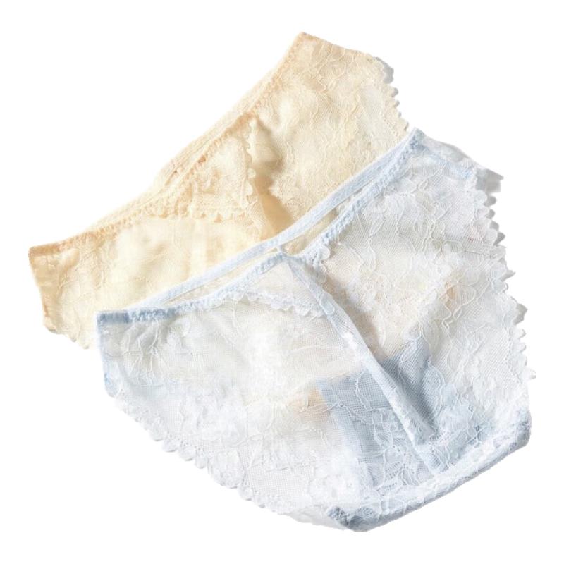 Audifen Women's Lace Mid-Waist Panties