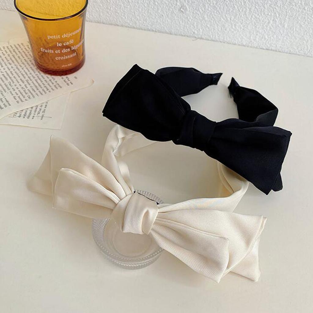 PROLY New Fashion Women Headband Double-Layer Bow Knot Hairband Classic Point Headwear Girls Summer Hair Accessories