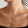 [GAVU] [Garb] 14K Gold Sterling Silver 925 CZ Evil Eye Heart Necklace for Women