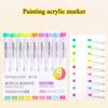Caneta Marcadora Acrílica Empilhável de Cor Opaca com Ponta Macia de Alta Elasticidade para Estudante de Arte Pintura DIY Criação de Grafite Caneta de Aquarela