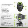 12/16 Line New Laser Level 360 ° Horizontal and Vertical Cross Green Line Projector Portable Auto Self-Leveling Measuring Tools