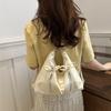 PU Leather Bow Tote Bag Zipper Bow Crossbody Bag Sweet Bowknot Shoulder Bag  Streetwear