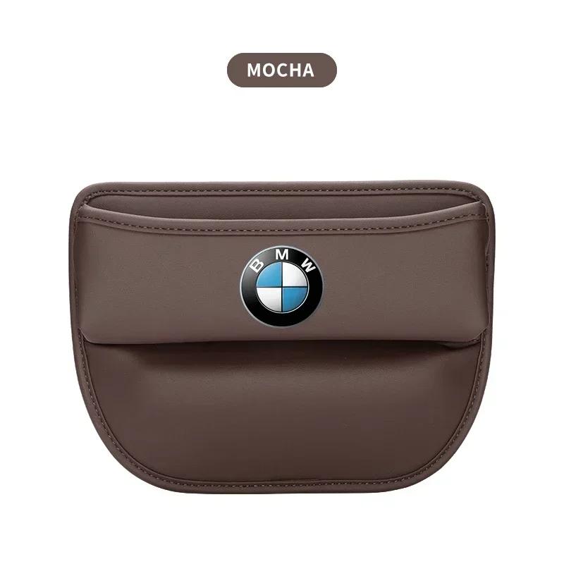 1 ks Kožený Organizér do Auta s Logem na Sedadlo Pro Bmw Řady 3 2 5 E90 F10 E60 X3 F25 E46 F30 X5 E53 E91 M M2 M3 M5 Autopříslušenství