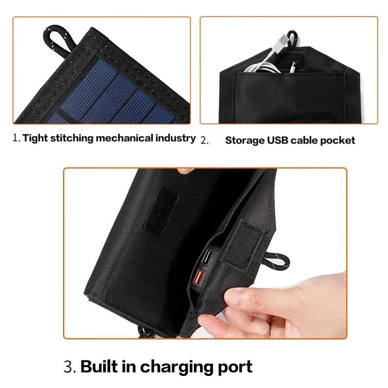 EESBAO 100W 6 - Fold Foldable Solar Panel: Portable USB 5V DC Charger for All - Day Mobile Power