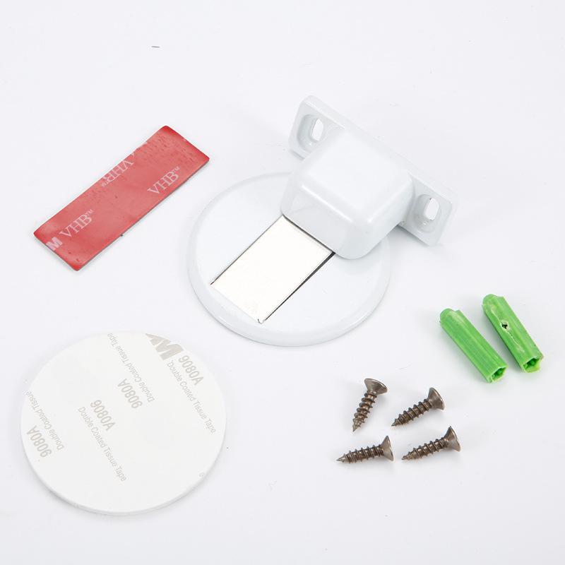 Invisible Magnetic Door Stopper Stainless Steel Punch-free Windproof Mechanical Self-locking Door Stop Door Stopper
