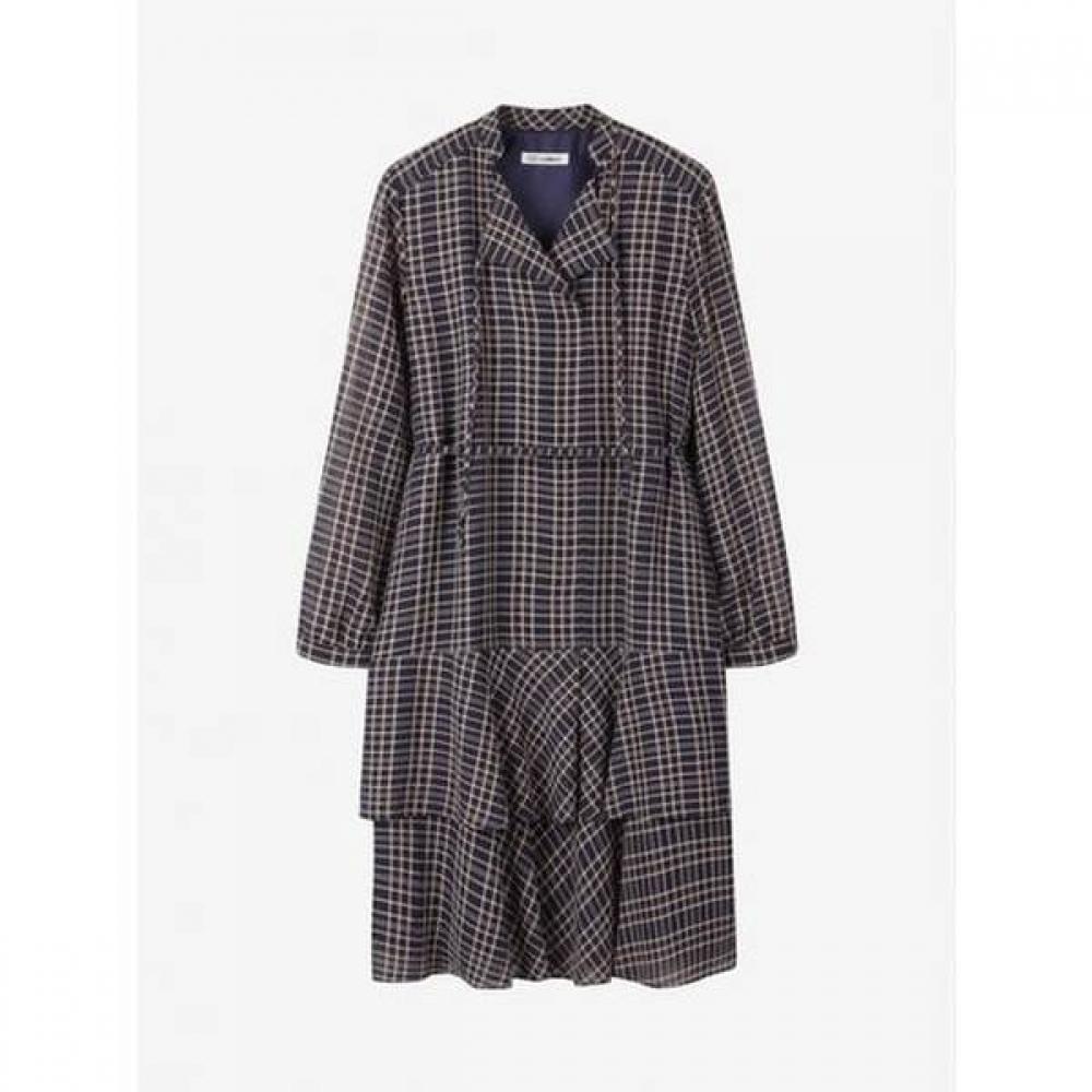 Cc Collect Check Pattern Chiffon Dress C261mse004
