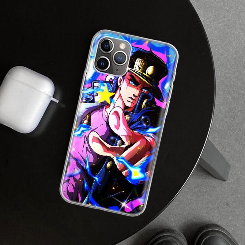 JoJo's Bizarre Adventure Kujo Jotaro Phone Case Cover for iPhone 11 12 13 Mini 14 15 Plus 16 Pro Max 17 Air 7 8 + SE Art Customi