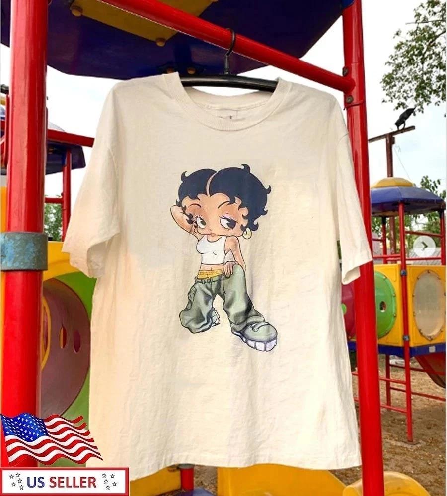 

VTG Betty Boop Tshirt Short Sleeve Cotton Unisex S-5XL Natural L