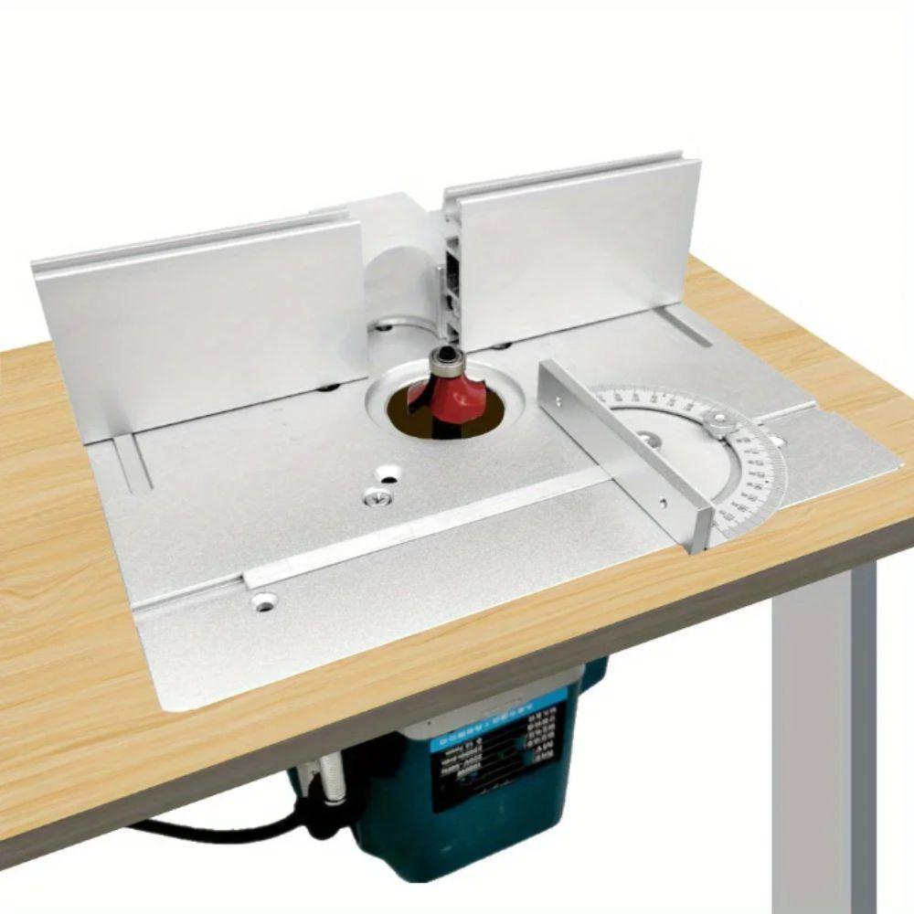 Aluminum Alloy Router Table Insert Plate Miter Gauge Guide Flip Board Aluminum Alloy Insert Plate Aluminium Profile Fence