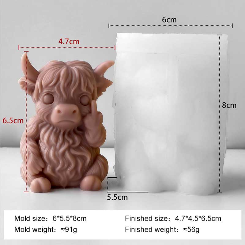 Alpine Cow Yak Turtle Unicorn Silicone Candle Mold Cartoon Animal Dragon Puppy Plaster Rein Molds Home Decoration Making