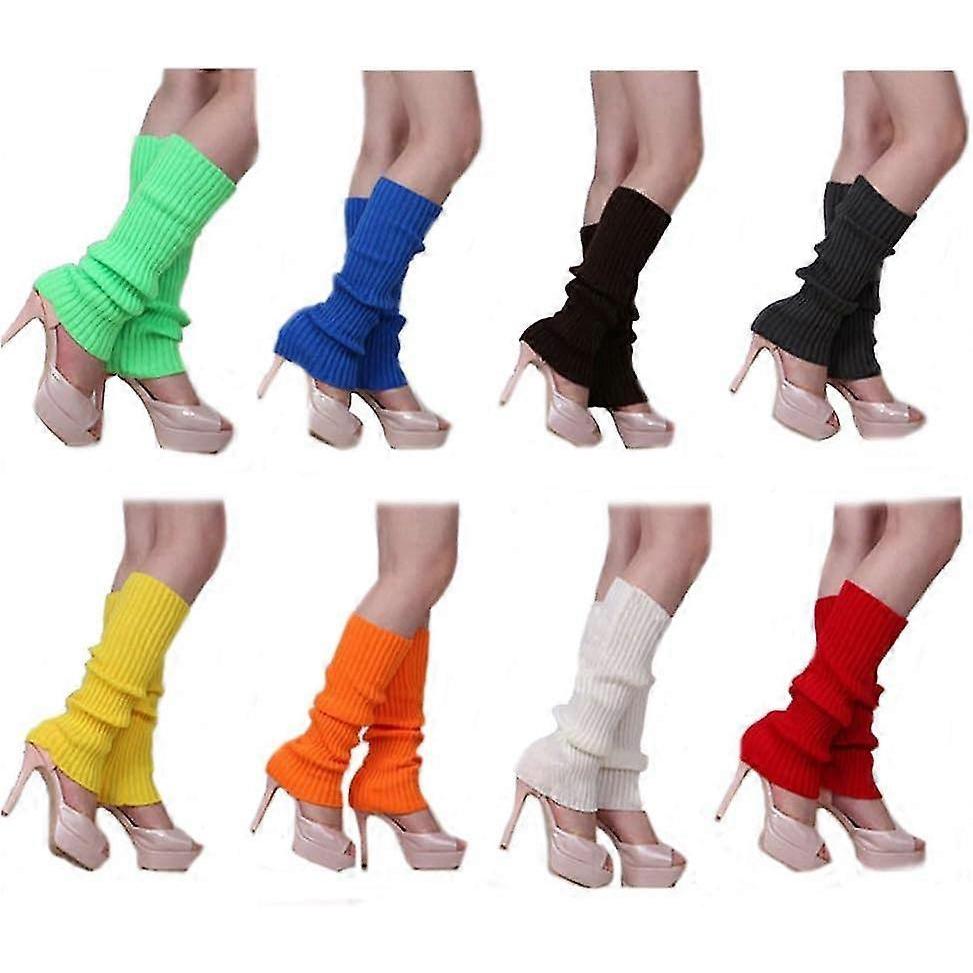 Damen Vintage Gerippte Stulpen Gestrickte Wolle Gehäkelt Lange Stiefelsocken