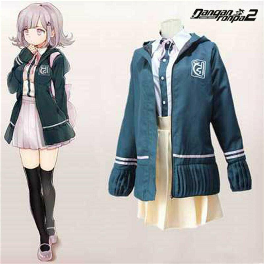 Danganronpa Chiaki Nanami Halloween Costume Set With Stylish Jacket Shirt And Skirt