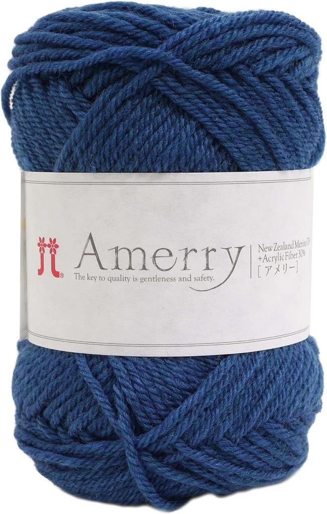 Hamanaka Amelie Medium 2261 Set Yarn, Weight, Col. 47, Blue, 40g, Approx. 110m, 5-Ball Set,
