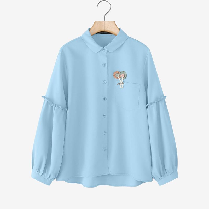 ZANZEA Damen Bluse mit Umlegekragen, lockere, lässige Langarmbluse