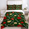 3-teiliges Weihnachts-Feiertags-Bettwäsche-Set mit „Frohe Weihnachten!“""" Design, Enthält eine Bettdecke und zwei Kissenbezüge""" (Kein Kern)