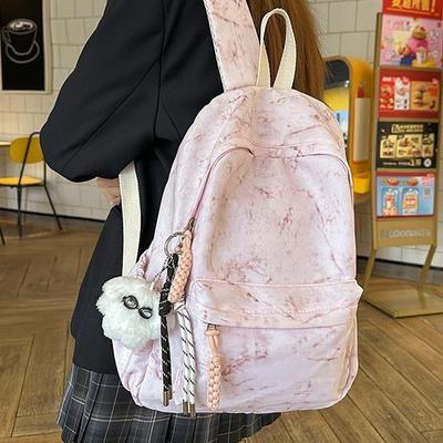 Mädchen Koreanische Version von Ins Einfacher Rucksack mit großem Fassungsvermögen im Batik-Design Neuer Rucksack für Gymnasiasten.