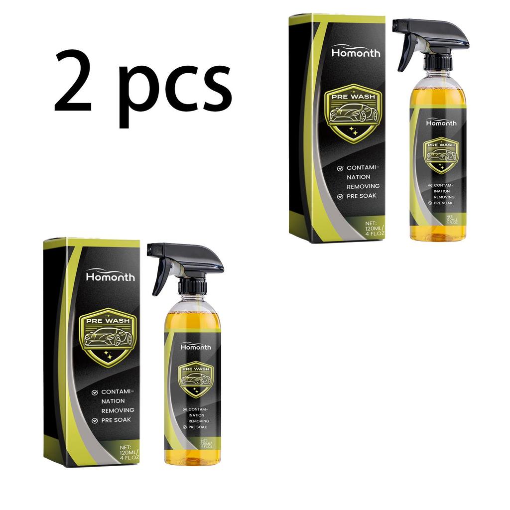 Homonth Car Cleaner No-Rinse Car Wash Liquid, Gentle Stain Removal, Cleaning, Protection, Shine, Daily Maintenance, Suitable for Cars, 120ml