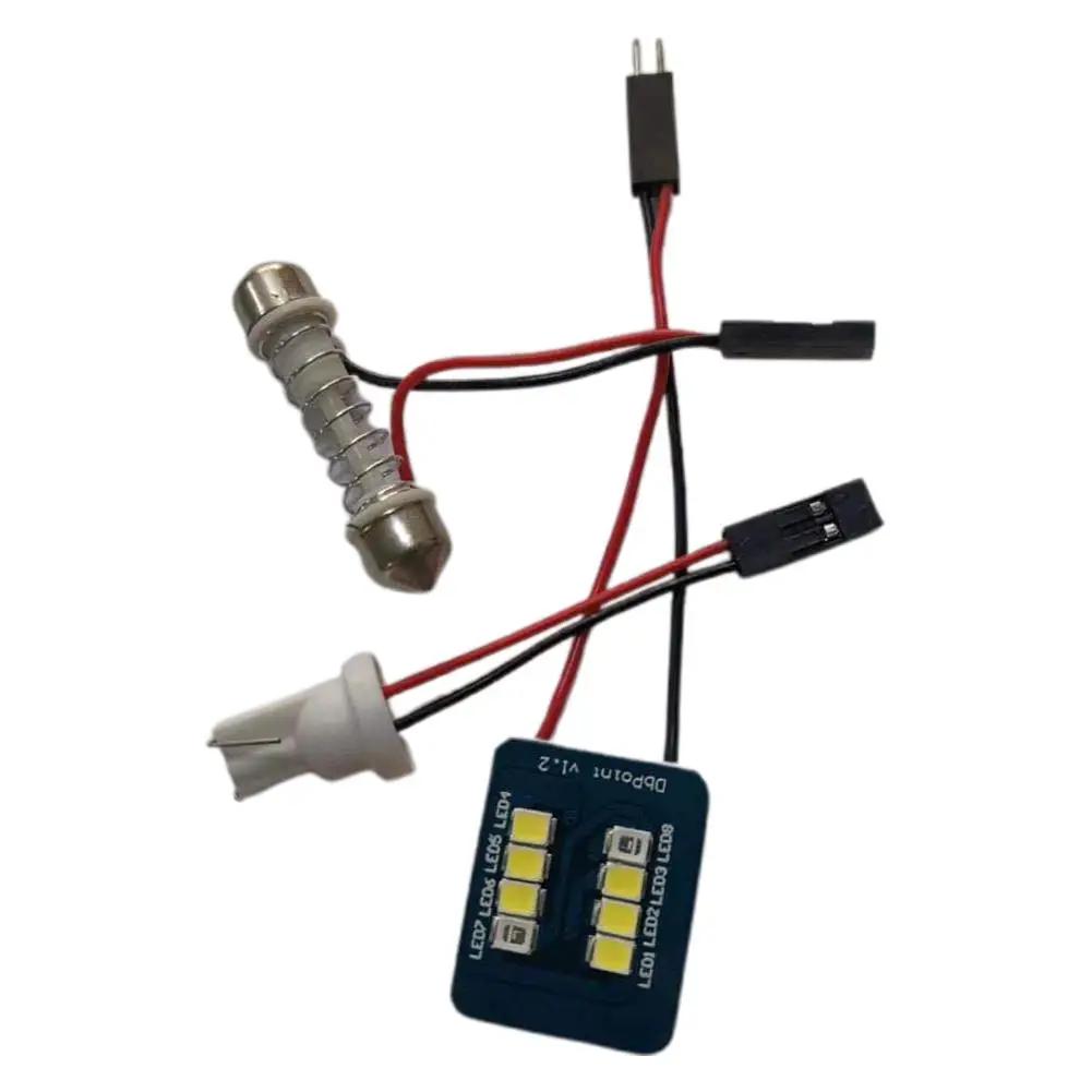 

Ome Light 2835 8smd светодиодная панель света может быть автомобильной базой для чтения, лампа накаливания T10 DC с адаптером, внутренняя гирлянда 12 В, авто U7L9
