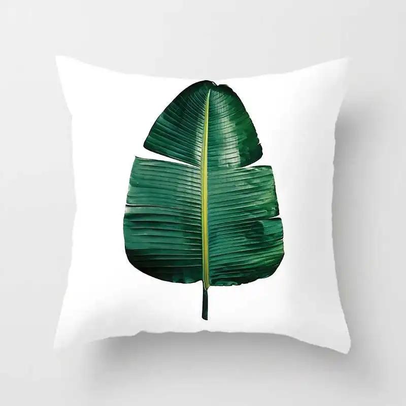 Tropical Plants Cactus Monstera Summer Decorative Throw Pillows Cushion Cover Palm Leaf Green Home Decor Pillowcase