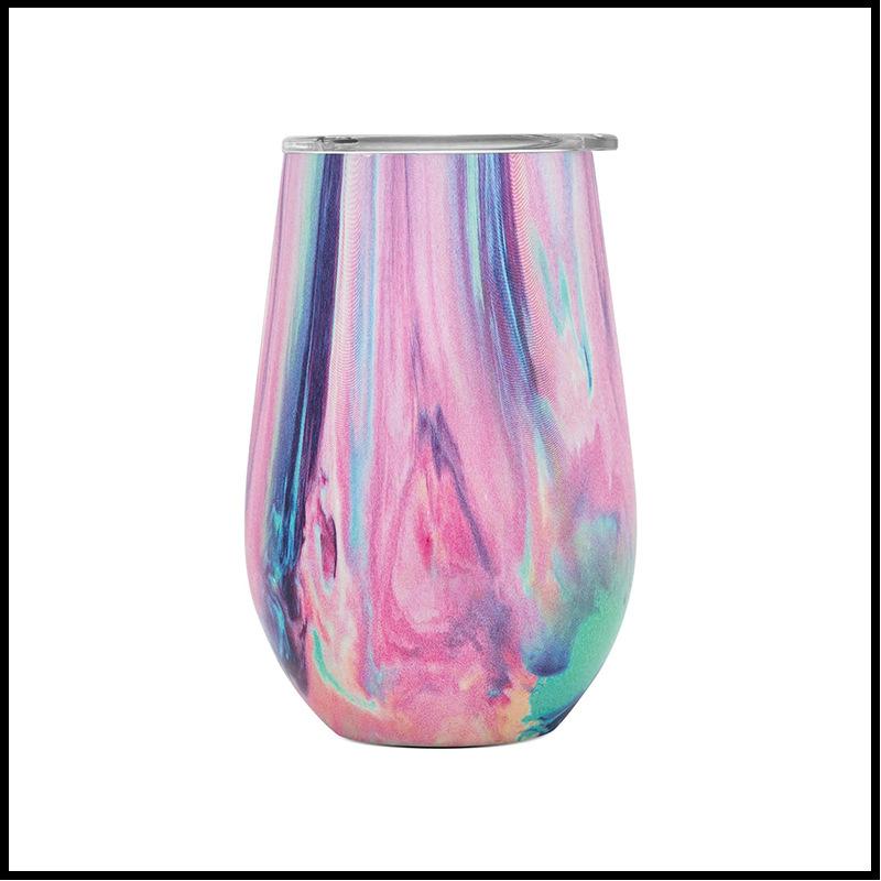 1pc Sublimation Wine Tumblers Blanks Straight Stainless Steel Insulated Mug Sublimation Cups Mugs For Full Wrap Heat Transfer Wi