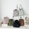 Daily Versatile Student Schoolbag New Niche Design Drawstring Bundle Shoulder Bag Simple Commuter Backpack Women