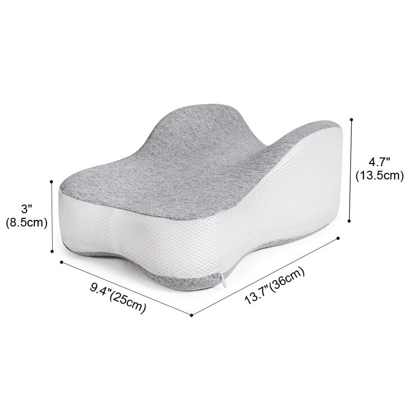 Long 14”Knee Pillow for Side Sleeper Fully Support Thighs and Knees for Required Knee Separation- Leg Pillow - Large, Gray