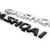 CGANEI1 Glänzend Schwarz Silber Qashqai Emblem für Nissan X-trail Note Juke Sentra Patrol Navara Auto Seiten Heck Abzeichen Namensschild Logo Aufkleber